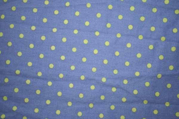 Blue with Lime Green Dots