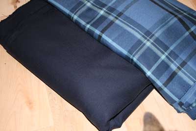 Blue Pendleton Wool Plaid and Solid